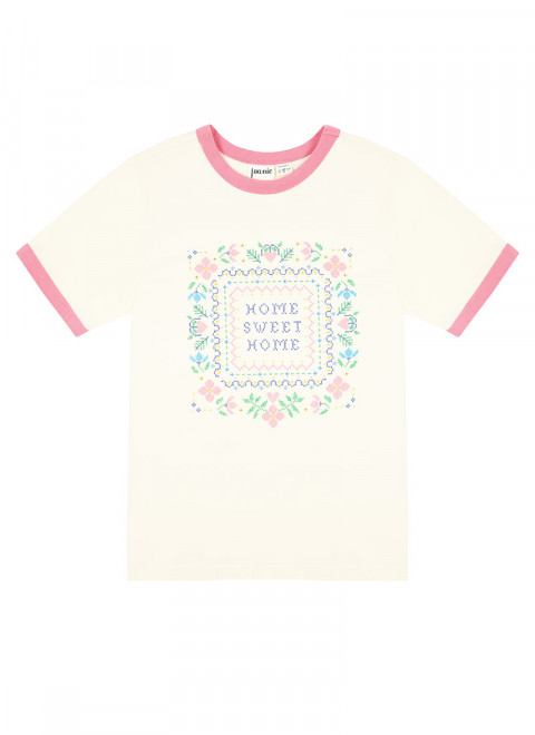 Alabama Home Sweet Home Slogan Ringer Tee - Product Front