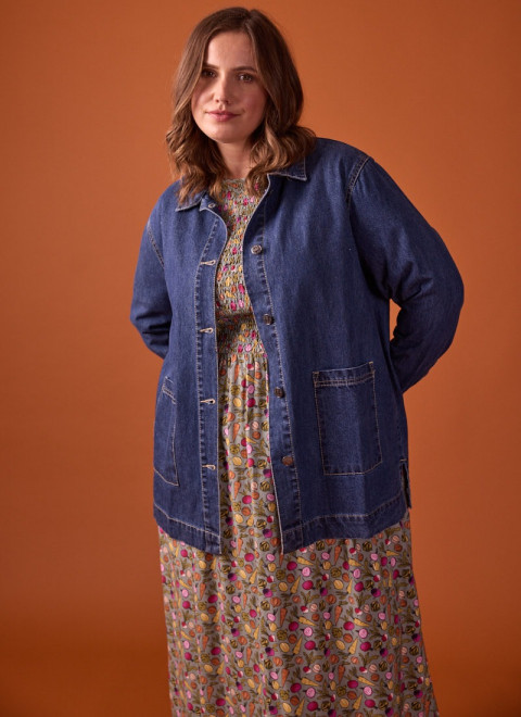 Kurt Button-Down Mid Wash Denim Jacket