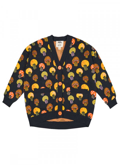 Dawn O’Porter X Joanie - Cosmo Oversized Mushroom Print Cardigan - Product Front