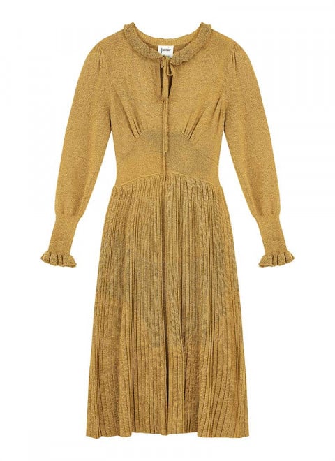 Fey Metallic Knit Midaxi Dress - Gold Product Front