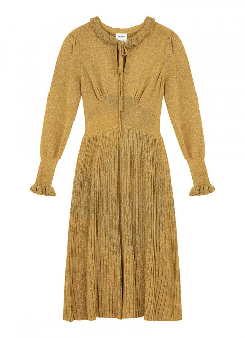 Fey Metallic Knit Midaxi Dress - Gold Product Front