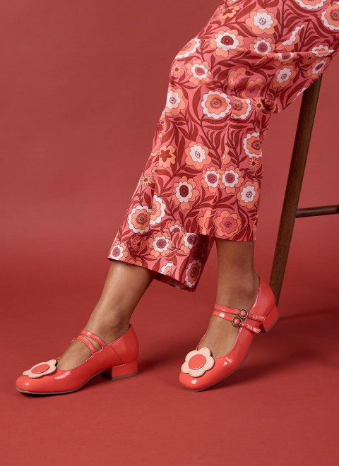 Nice Leather Mary Jane Shoes - Pink - Shoe Front