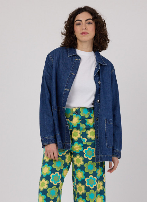 Pippa Retro Daisy Print High Waist Trousers