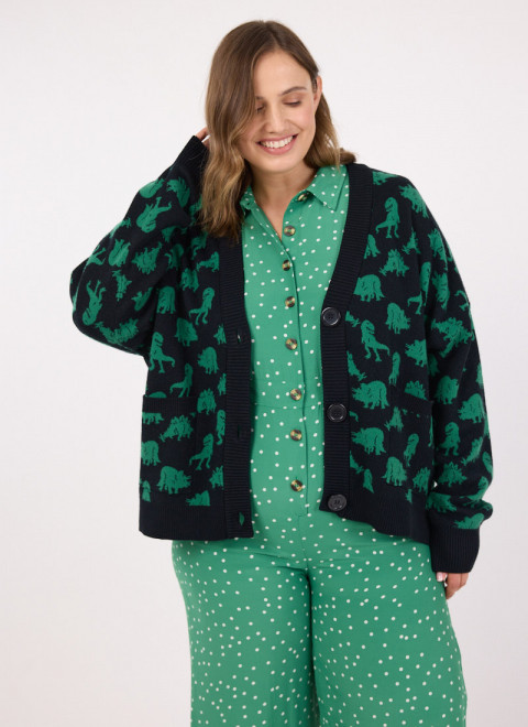 Max Spot Print Short Sleeve Jumpsuit - Green
