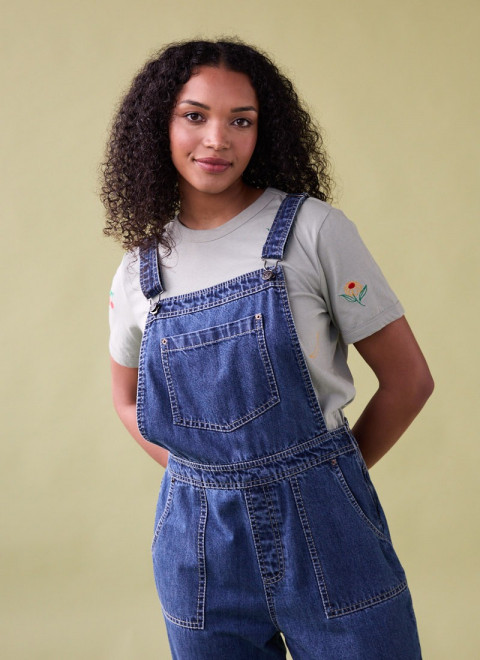 Neil Embroidered Short Sleeve Tee - Model Front Size 10 