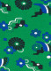 Olga Green Floral Print Jersey Tea Dress