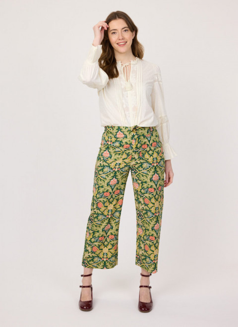 Pippa Art Nouveau Print High Waist Trousers
