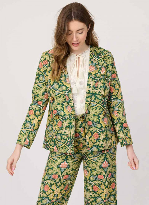 Richy Art Nouveau Print Soft Tailored Blazer