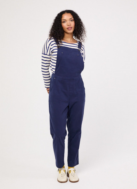 Leanne High Waist Dungarees - Navy