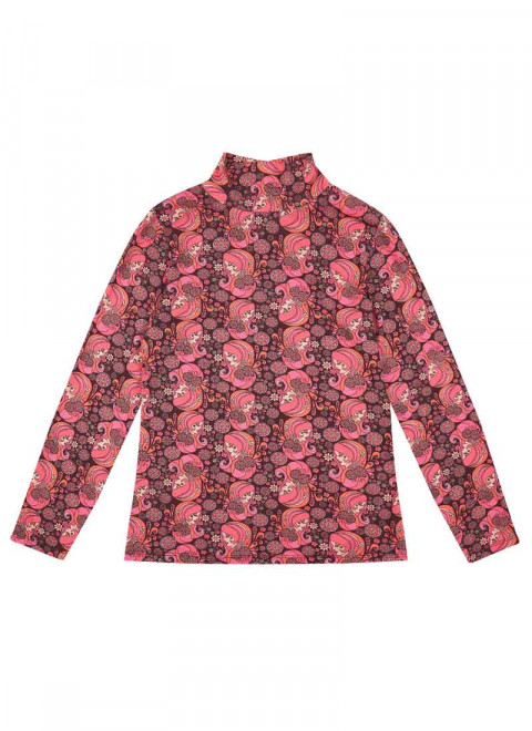 Selina Paisley Print High Neck Stretch Jersey Top Product Front