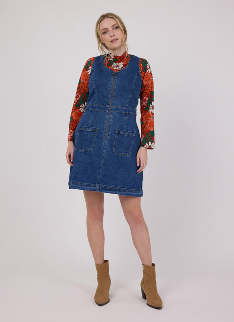 Selina Vintage Floral Print High Neck Jersey Top