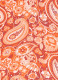 Velma Orange Paisley Wallpaper Print Dagger Collar Blouse